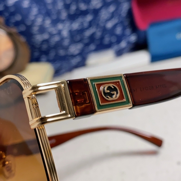 Gucci Brown Square Sunglasses - Picture 4 of 9